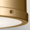 Designerski Duży Plafon Serca Szczotkowany Naturalny Mosiądz 3x E27 Elstead Lighting KL-SERCA-F-L-BNB